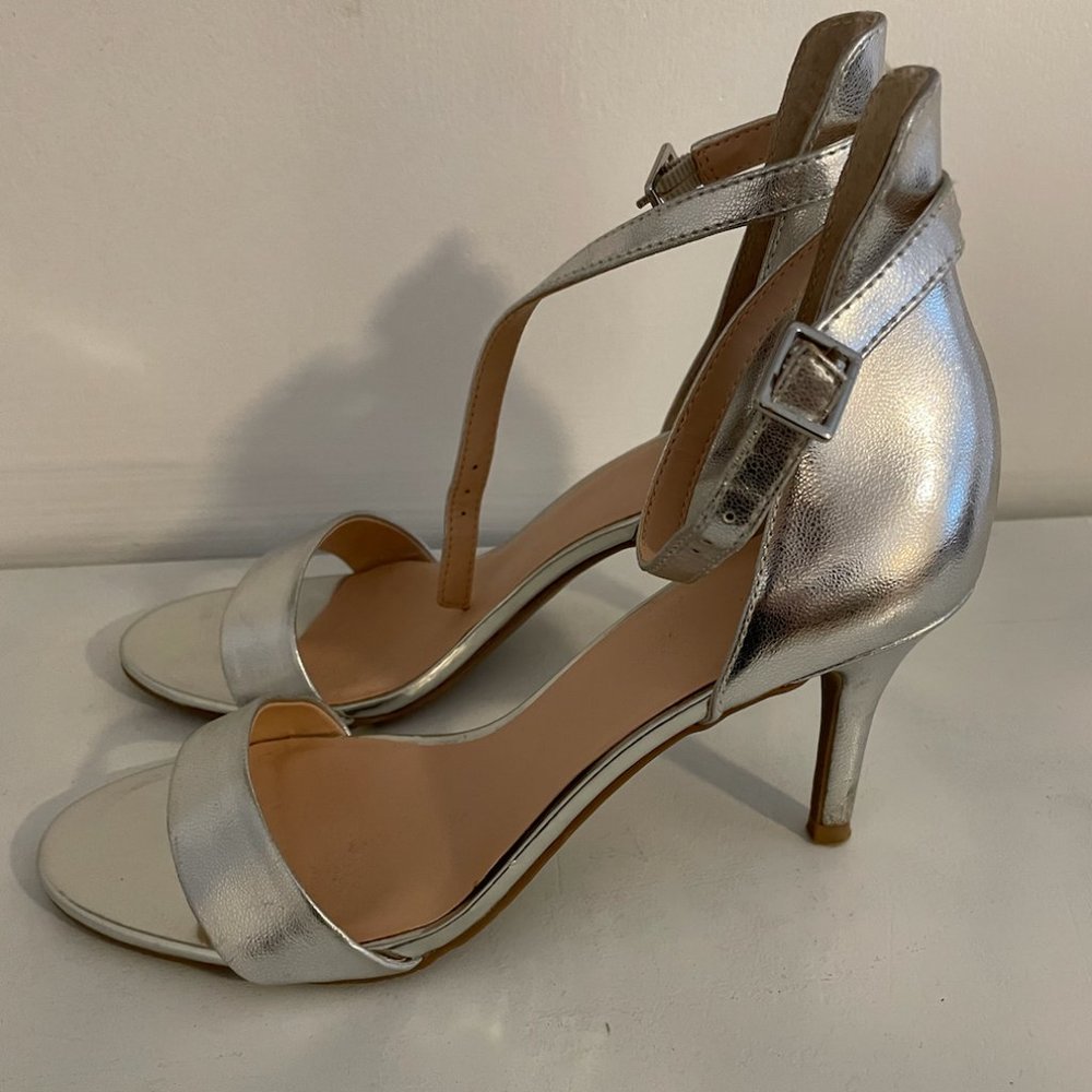 BOGO - BP Silver Sandal Heels Size 6.5